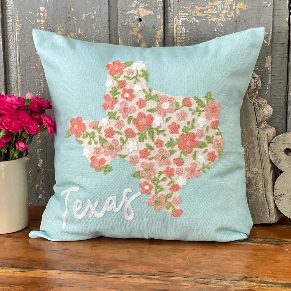 Texas flower pillow